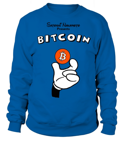 Bitcoin T Shirt Hand Holding Coin Women's Sweatshirt