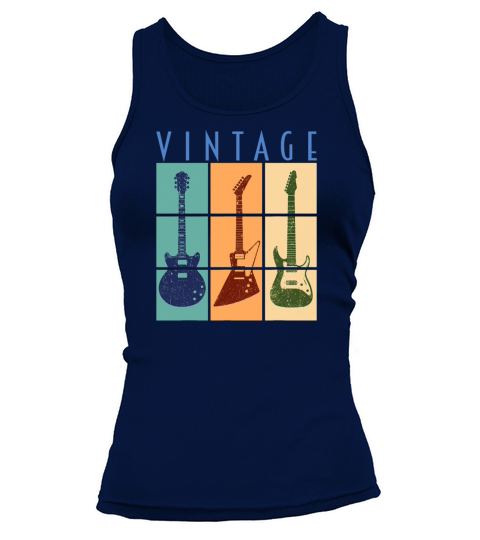 Retro Vintage Guitar Gift Cool Classic Guitars Tank top Woman