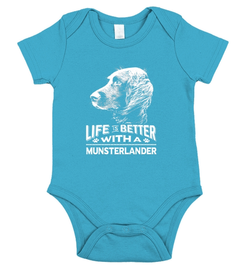Life Is Better With A Munsterlander Dog Short Sleeve Baby One-Piece