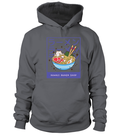 A Kawaii Cat of a Giant Bowl or Ramen Men's Hoodie
