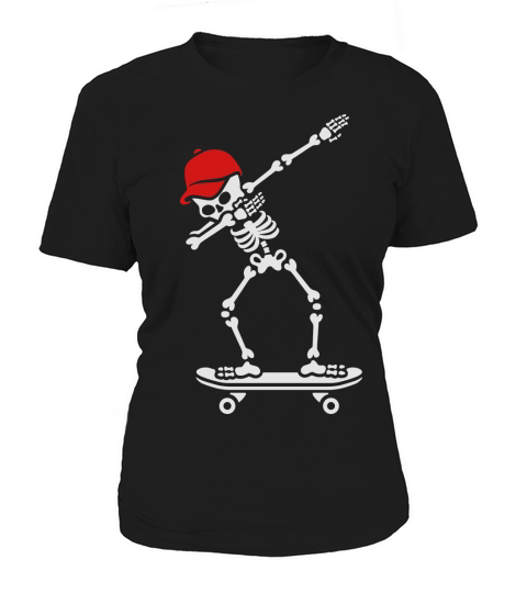 Dab dabbing skeleton skateboard skater Women's T-Shirt