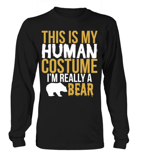 Bear Halloween Gift - This Is My Human Costume Men's Long Sleeve