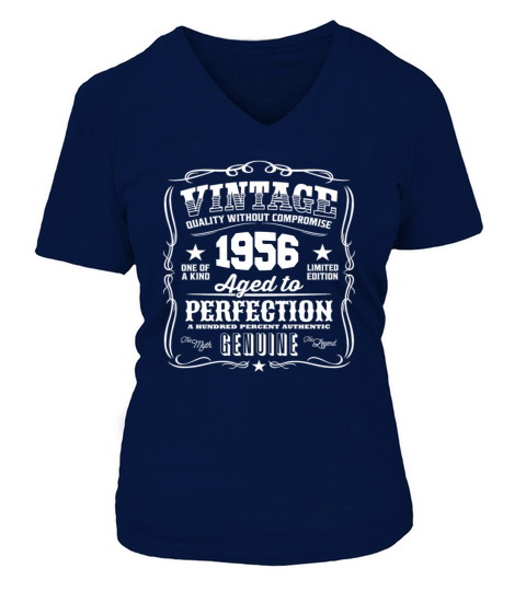 Vintage 1956 Aged To Perfection V-neck T-Shirt Woman