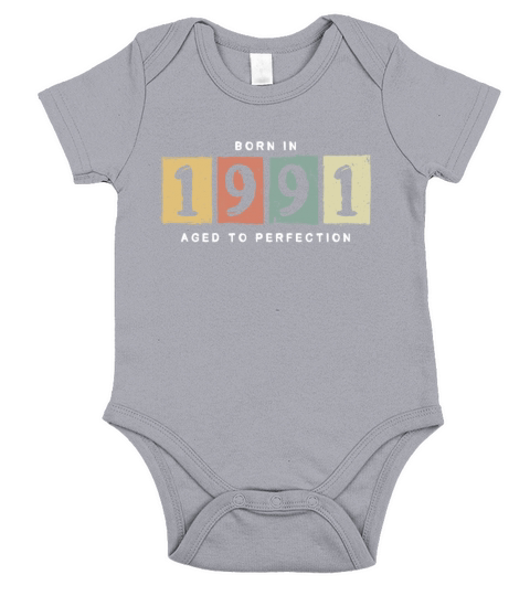 1991 Birthday vintage Gift Idea Short Sleeve Baby One-Piece