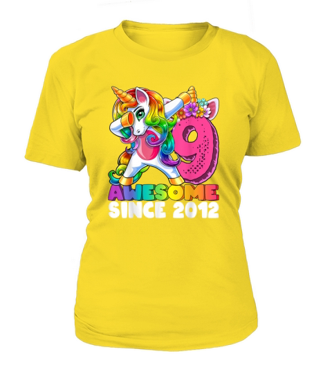 Awesome Since 2012 Dabbing Unicorn 9th Birth 631 Women's T-Shirt