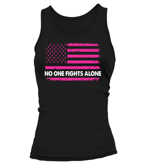 No One Fights Alone Breast Cancer Awareness Pink Women's Tank Top