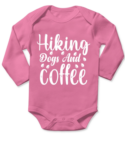 Hiking Dogs and Coffee Long Sleeve Baby One-Piece