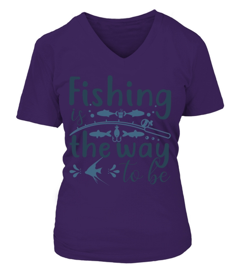 Anglers fish for a fish on the lake Women's V-Neck T-shirt