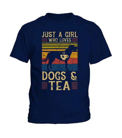 Just A Girl Who Loves Dogs And Tea Kids T-Shirt