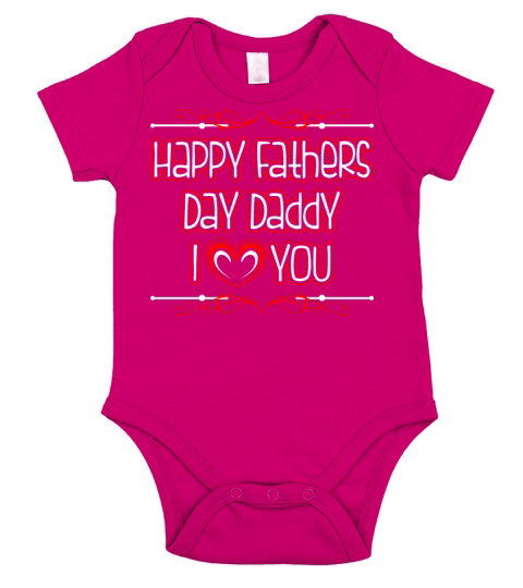 Happy Fathers Day Daddy Short Sleeve Baby One-Piece