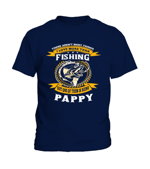 Family 365 FatherS Day Fishing Pappy Gift Grandpa Kids T-Shirt