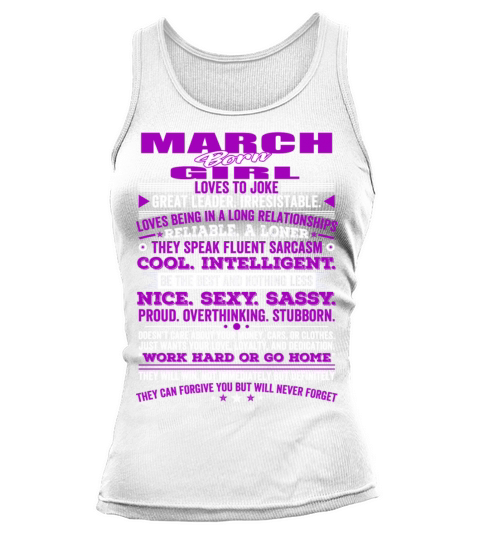 QUALITIES OF THE GIRL BORN IN MARCH MARCH BIRTHD Tank top Woman