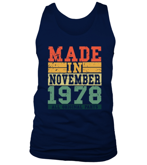 1978 Birthday November Vintage Saying Men's Tank Top