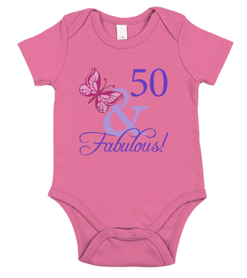 Fabulous 50th Birthday Short Sleeve Baby One-Piece