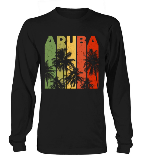 Vintage Aruba Beach Vacation Merchandise Women's Long Sleeve