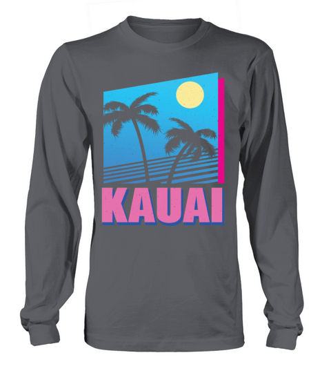 Vintage Tropical Kauai Hawaii Island Gift Women's Long Sleeve