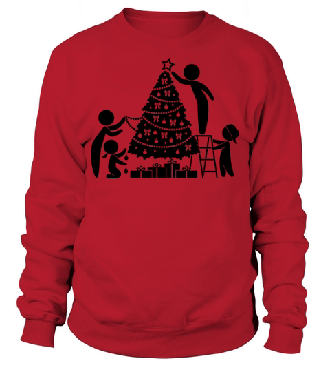 Family Under The Christmas Tree Men's Sweatshirt