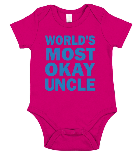 Worlds Most Okay Uncle Funny Uncle - Coffee Mug (colored) Short Sleeve Baby One-Piece