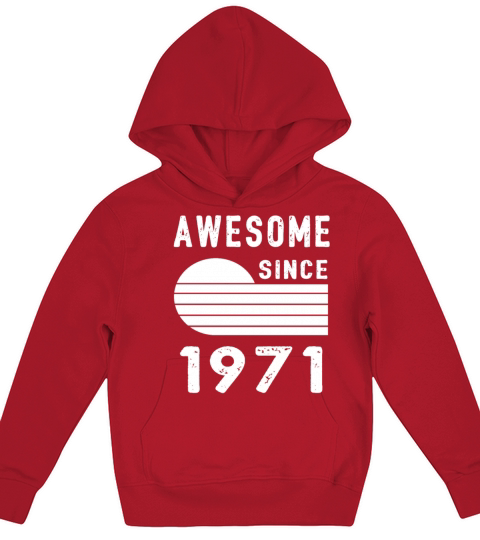 1971 Birthday Retro Vintage Gift dad Kids Hoodie