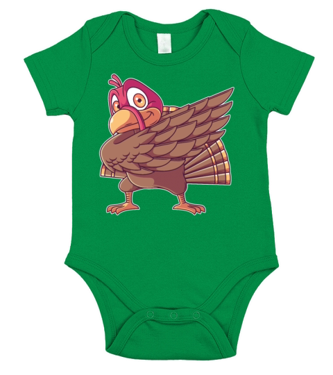 Thanksgiving Day Dabbing Turkey Boys Kids Men Turk Short Sleeve Baby One-Piece