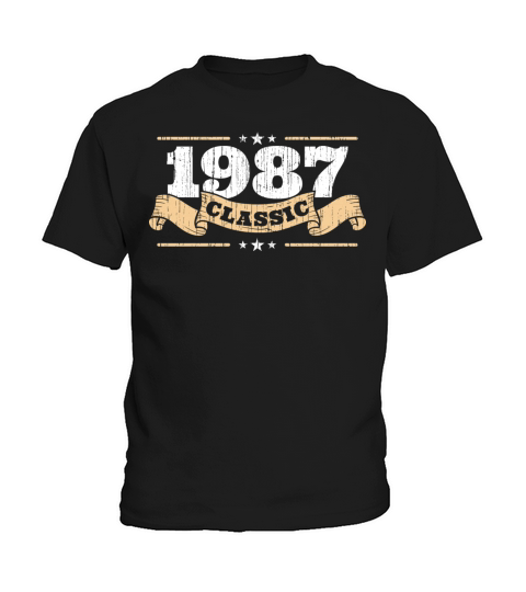 Anniversary 1987 Classic Matching Couple Distresse Kids T-Shirt