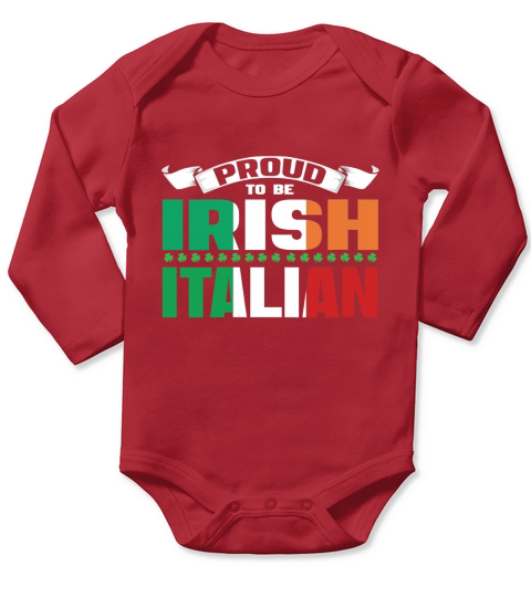 Irish Italian Italian Gift St Patricks Day shirt Long Sleeve Baby One-Piece