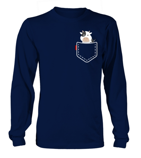 Cute Pocket Cow Women's Long Sleeve