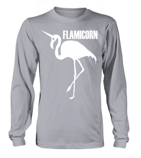 flamingo unicorn hybrid creature hybrids white Women's Long Sleeve