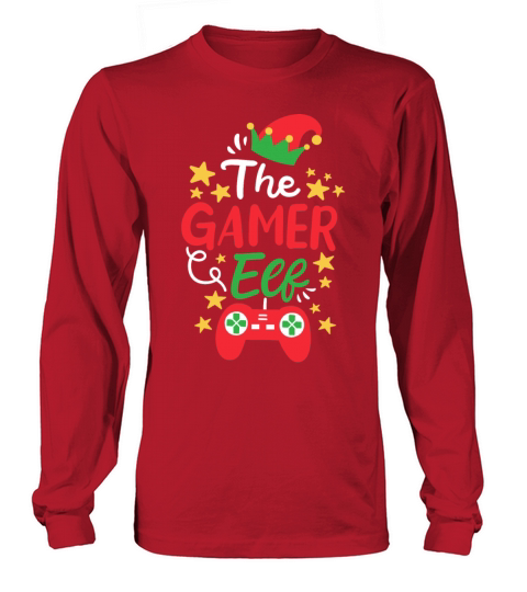 Gamer Elf Christmas Women's Long Sleeve
