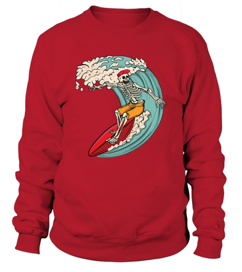 unny skeleton Surfing surfboard design surf lover Women's Sweatshirt
