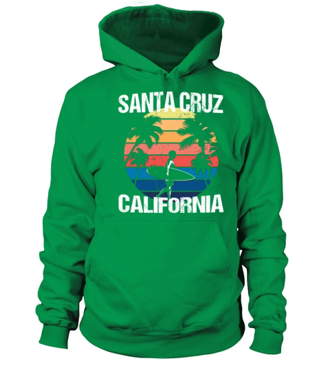 Santa Cruz California Surfing Beach Gift Idea Men's Hoodie