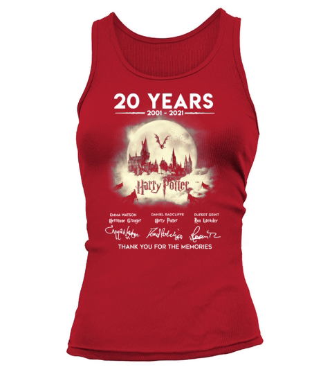 20 years 2001 2021 Hary Potter thank you for the memories signature Tank top Woman