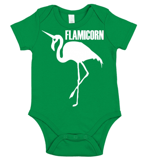 flamingo unicorn hybrid creature hybrids white Short Sleeve Baby One-Piece