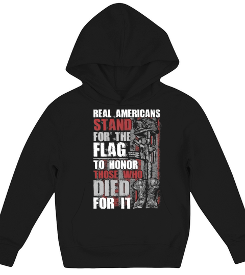 Warrior 12 Stand for The Flag Kids Hoodie
