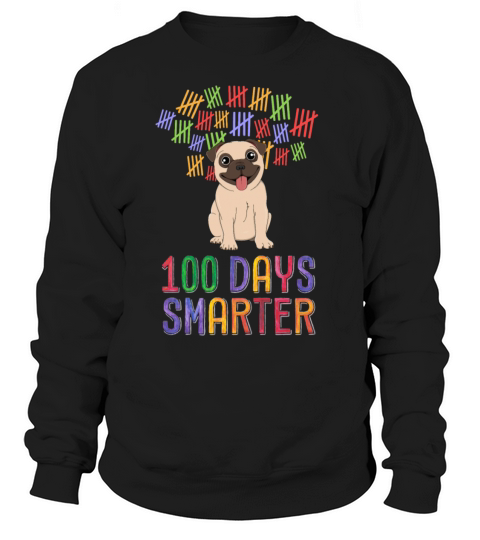 100 Days Smarter 100th Day of School Outfit Dog Women's Sweatshirt