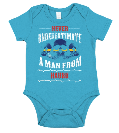 never underestimate man NAURU Short Sleeve Baby One-Piece