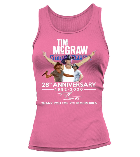 Tim Mcgraw 28th Anniversary 1992 2020 Thank You For The Memories Tank top Woman