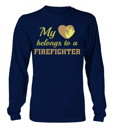 Heart Belongs Firefighter Women's Long Sleeve