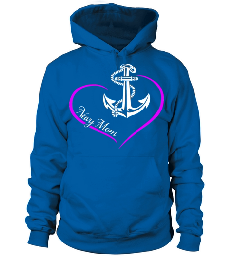 Us Navy Proud Navy Mom Naval Mom Heart Navy Mother Women's Hoodie