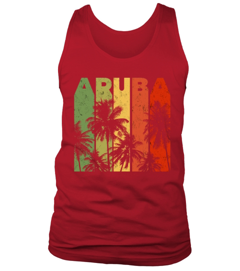 Vintage Aruba Beach Vacation Merchandise Men's Tank Top