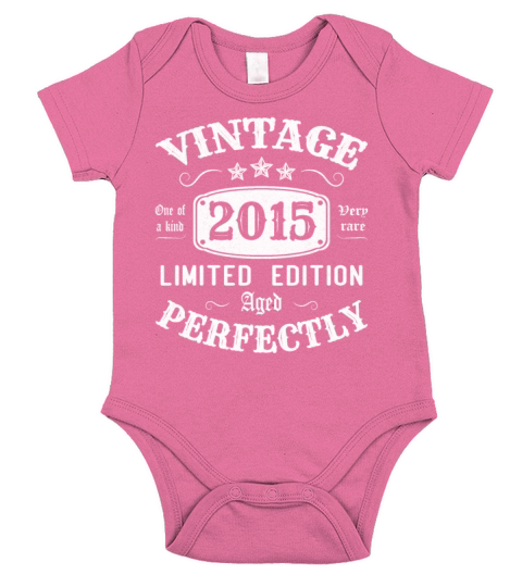 Vintage 2015 Limited Edition Aged Perfectly Short Sleeve Baby One-Piece