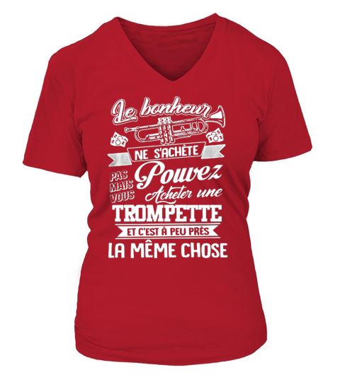 LE BONHEUR NE SACHTE POWEZ TROMPETTE LA MÊME CHOSE V-neck T-Shirt Woman