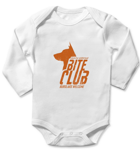 Bite Club German Shepherd Long Sleeve Baby One-Piece