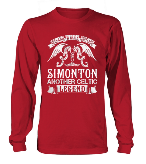 SIMONTON Shirts - Ireland Wales Scotland SIMONTON Another Celtic Legend Name Shirts Long sleeved Unisex