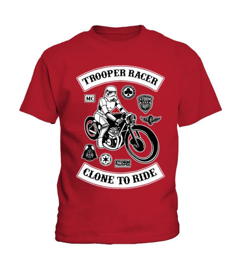 Stormtrooper Biker Racer Kids T-Shirt