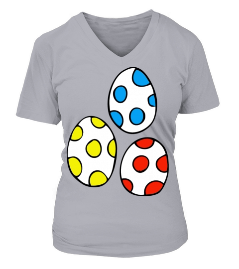 easter eggs V-neck T-Shirt Woman