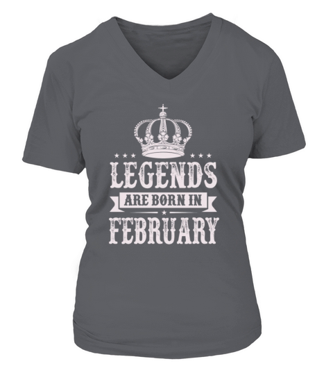 Legends Are Born In February Women's V-Neck T-shirt