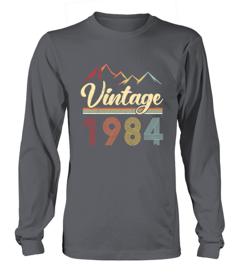Vintage 1984 37th Birthday Retro 37 Years Old Women's Long Sleeve