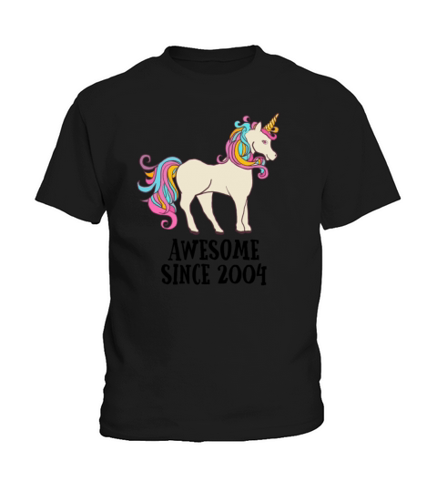 Awesome Since 2004 Unicorn Birthday Gift Kids T-Shirt