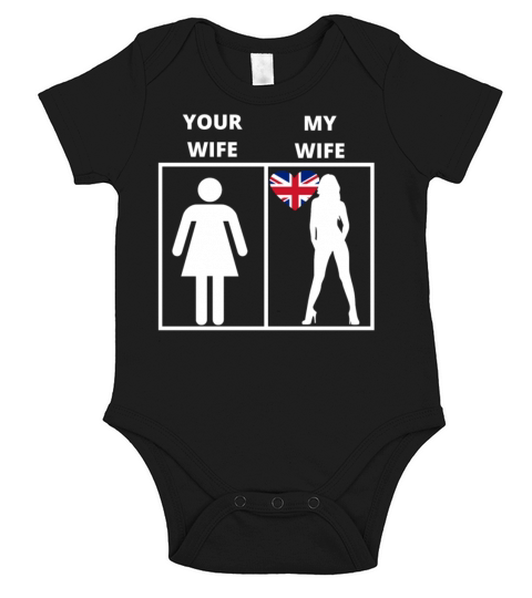 England geschenk my wife your wife T-Shirt Short Sleeve Baby One-Piece